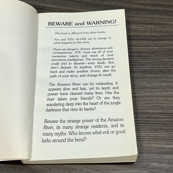 2005 Choose Your Own Adventure Paperback Book #9 Lost On The Amazon - Picture 13 of 16